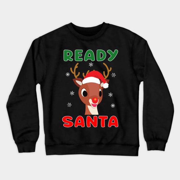 Rudolph Red Nose Reindeer Christmas Snowflakes Kids Gift Crewneck Sweatshirt by Maxx Exchange